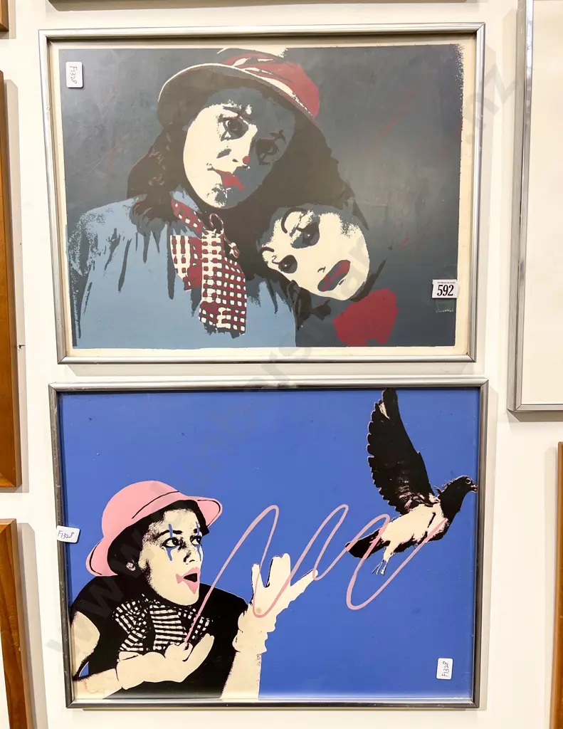Two C1970's Reproduction Prints - Mimes Image 1++
