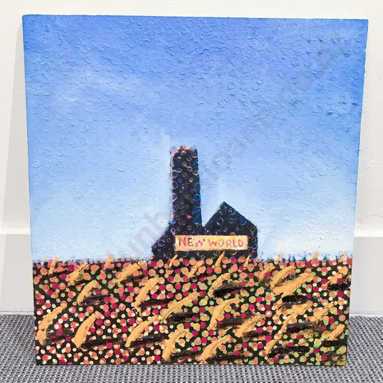 Unsigned Roger Morris Landscape "New World" - Oil on Board