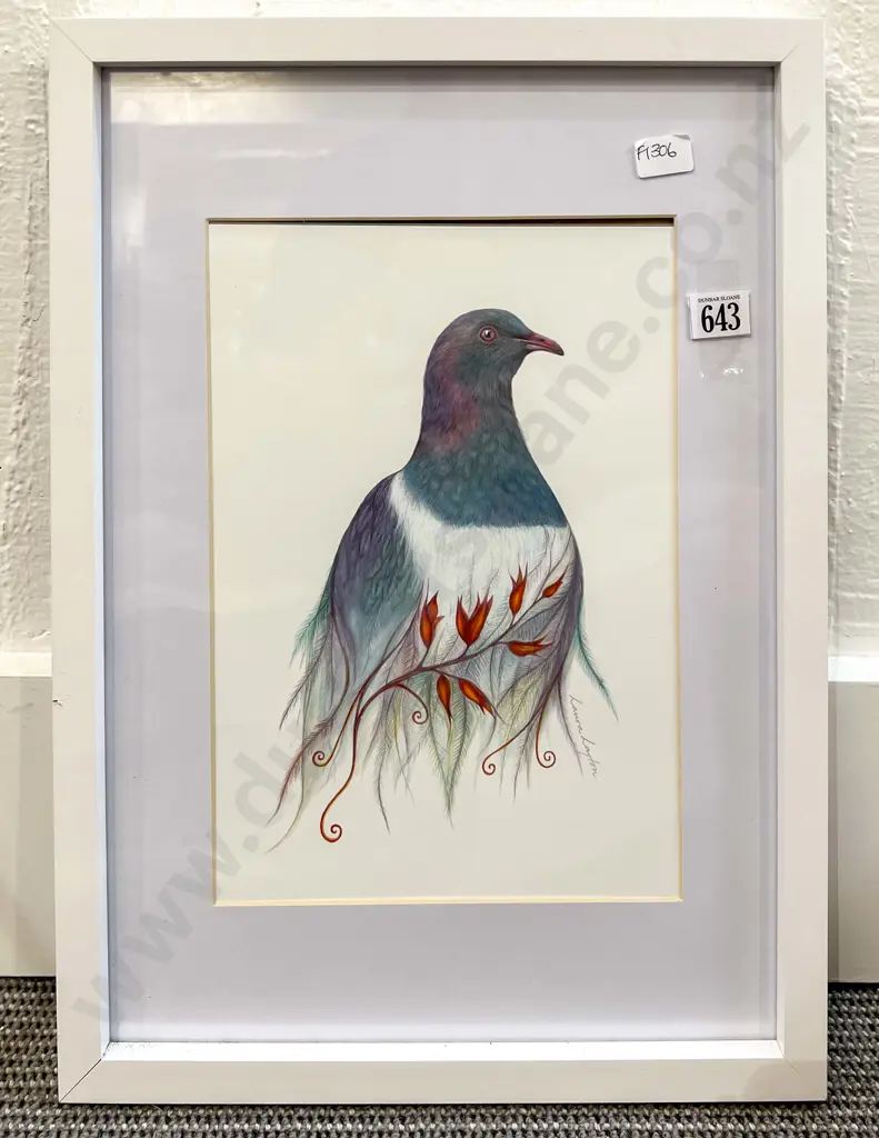 Laura Leighton - Kereru - Coloured Pencil & Mixed Media Image 1++
