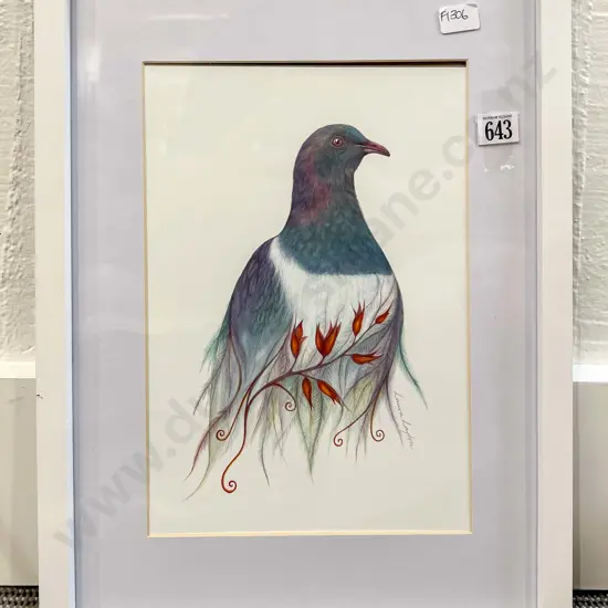 Laura Leighton - Kereru - Coloured Pencil & Mixed Media