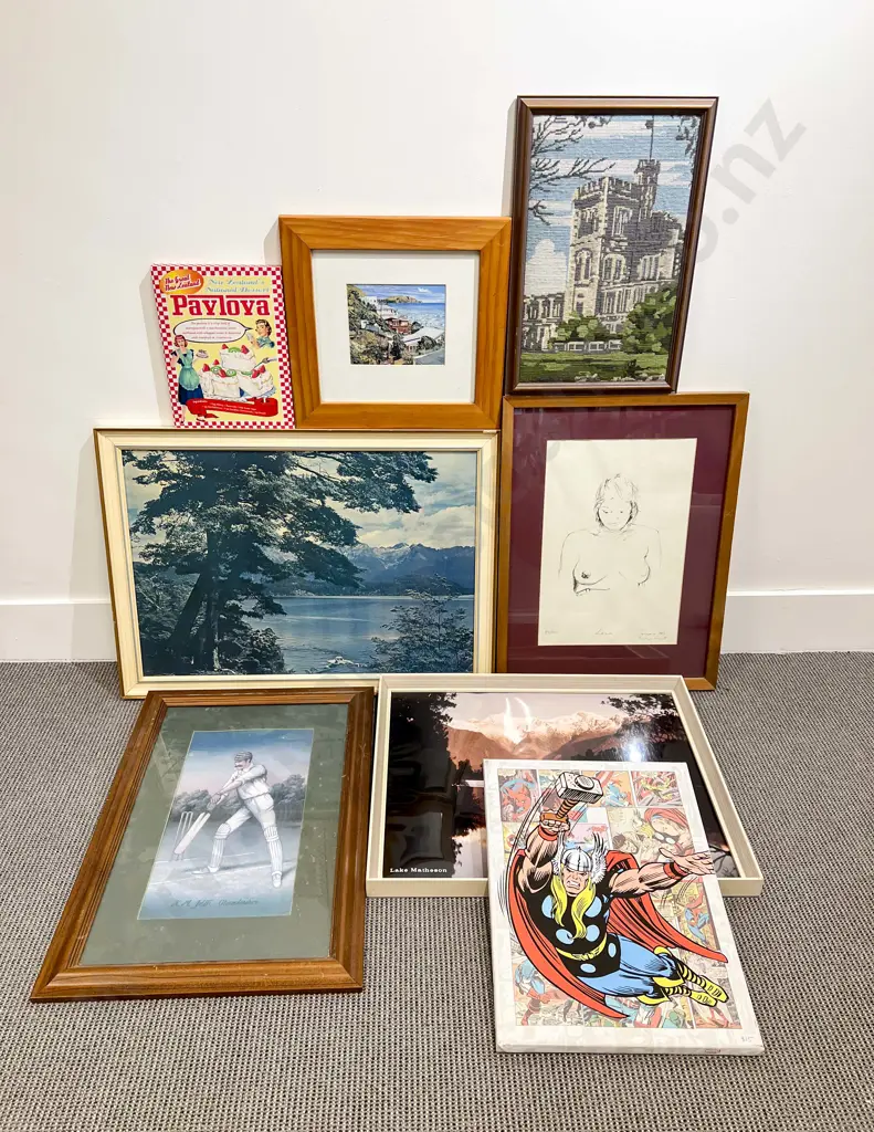 Box of Assorted Framed Works Etc Image 1++