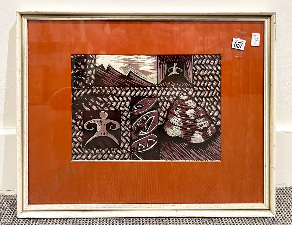 Unsigned Linocut & Two Others Image 1++