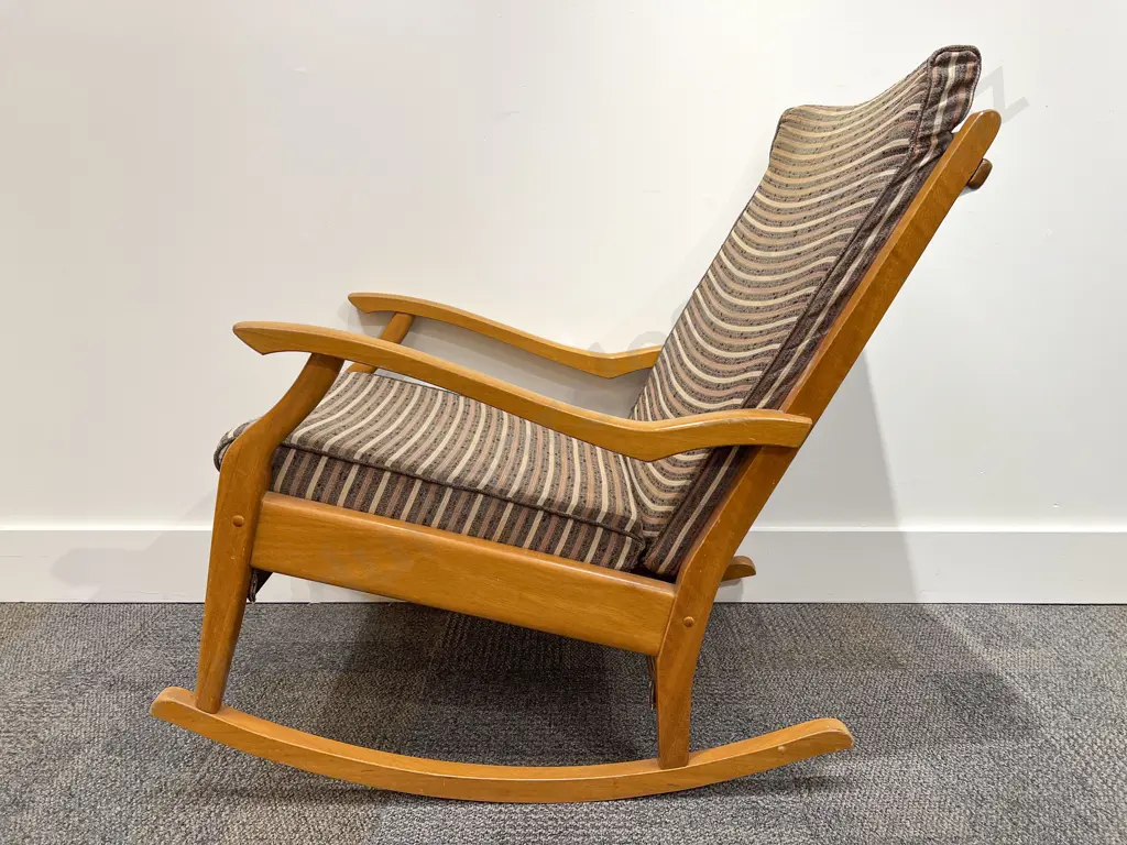 Mid C20th Open Arm Rocking Chair Image 1++