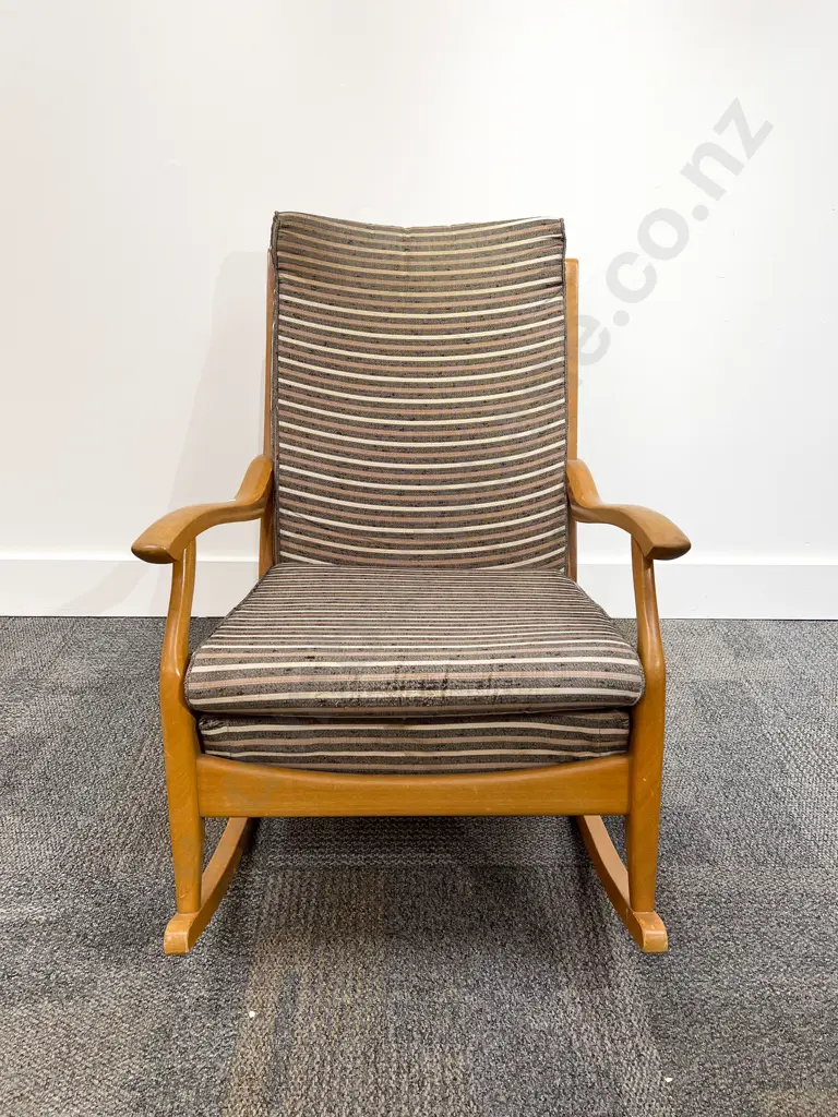 Mid C20th Open Arm Rocking Chair Image 1++