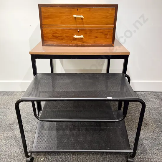 Two Drawer Storage Chest Table & Other