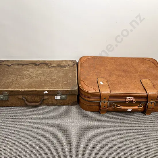 Leather Suitcase & Other