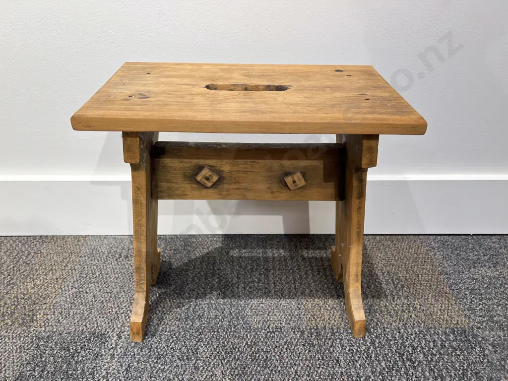 Small Arts & Crafts Stool Image 1++