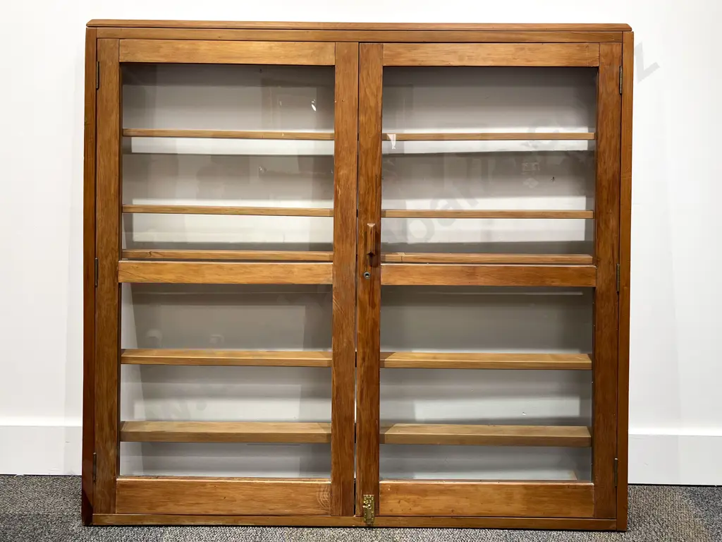 Slender Glazed Door Display Cabinet Image 1++