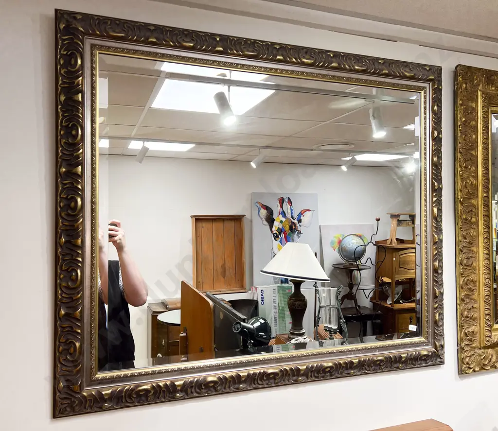 Large Decorative Gilt Framed Bevel Edge Wall Mirror Image 1++