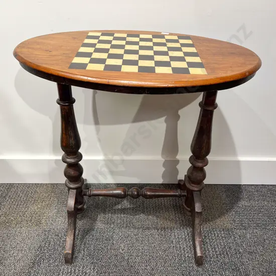 Small Victorian Oval Games Table