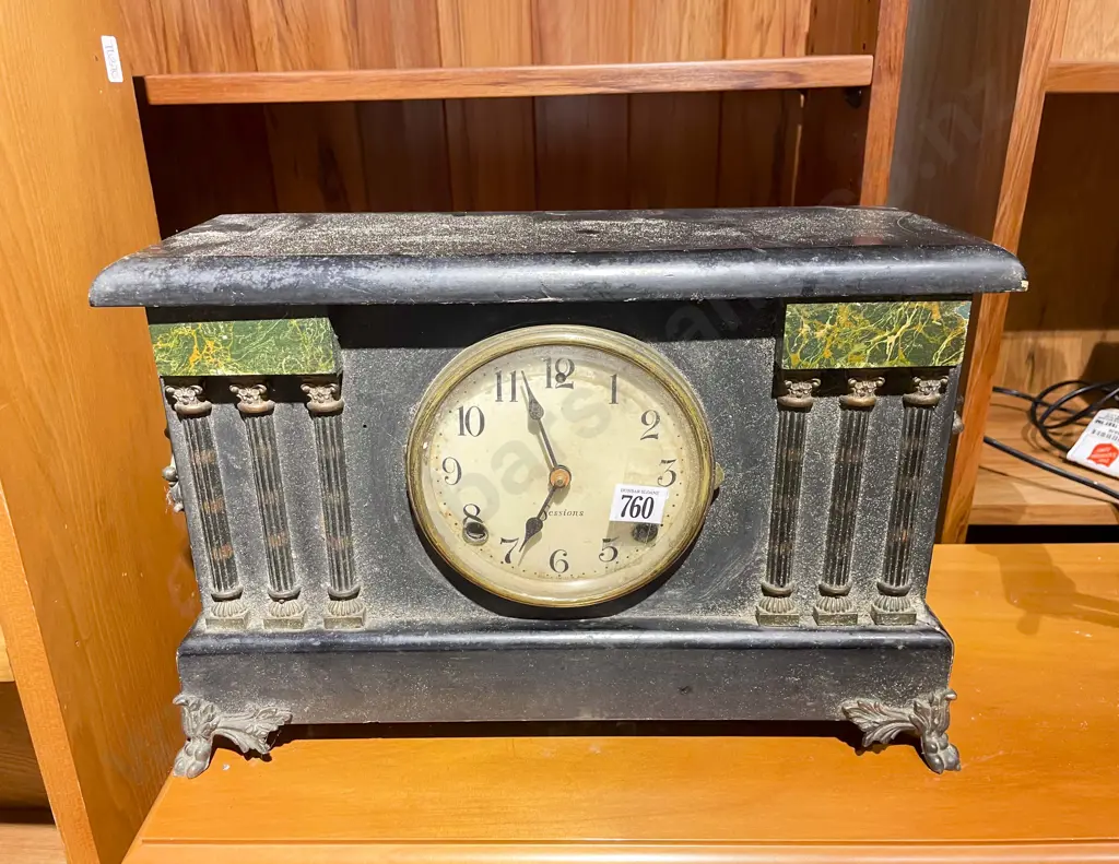 Simulated Slate Mantel Clock Image 1++
