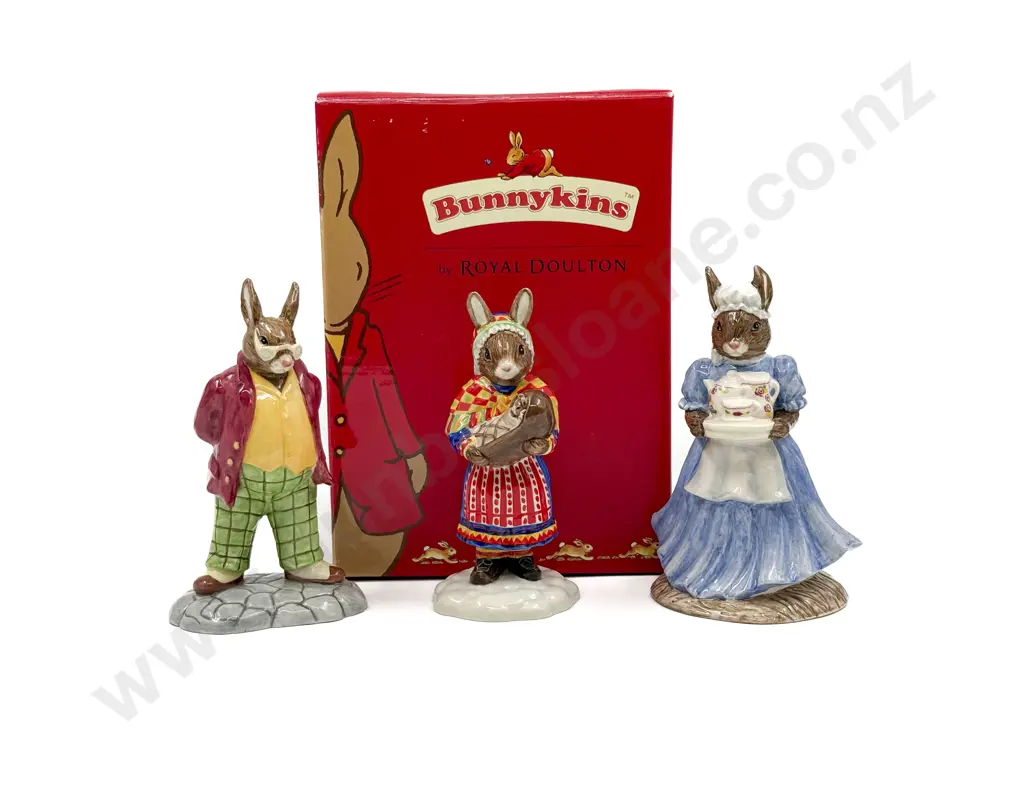 Bunnykins by Royal Doulton - Three Boxed Figures Image 1++