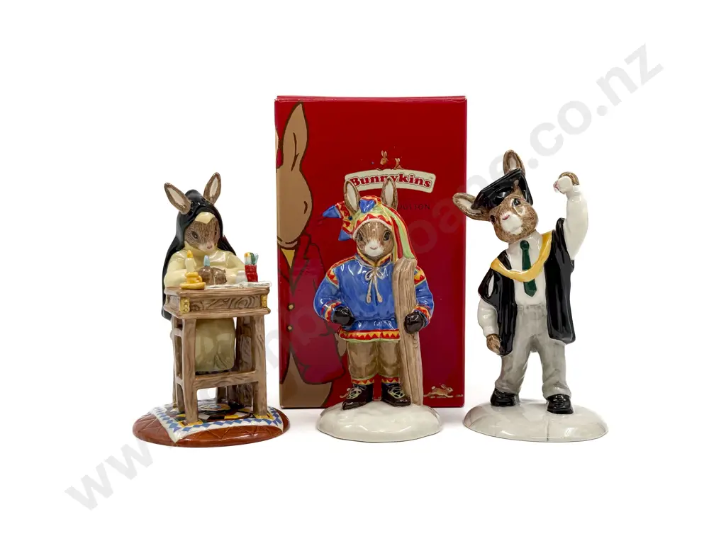 Bunnykins by Royal Doulton - Three Boxed Figures Image 1++
