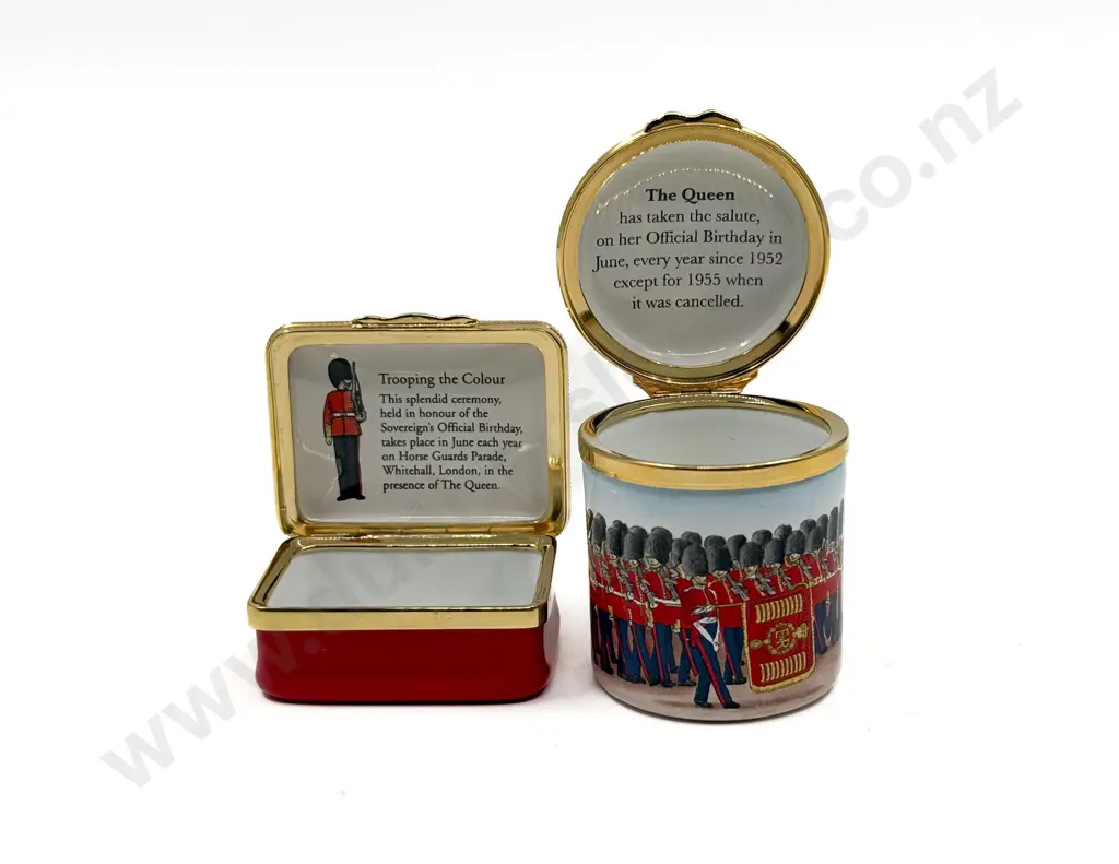 Two Halcyon Days Enamels Trinket Boxes Image 1++