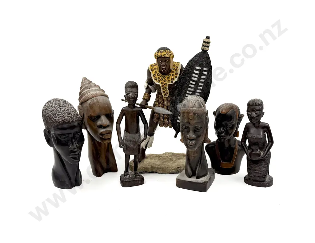Qty of Assorted African Figures and Ornaments Image 1++