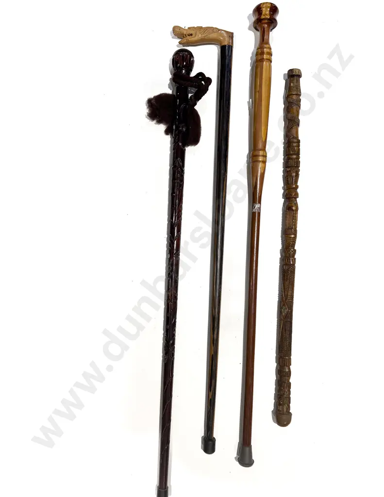 Four Wooden Walking Sticks Image 1++