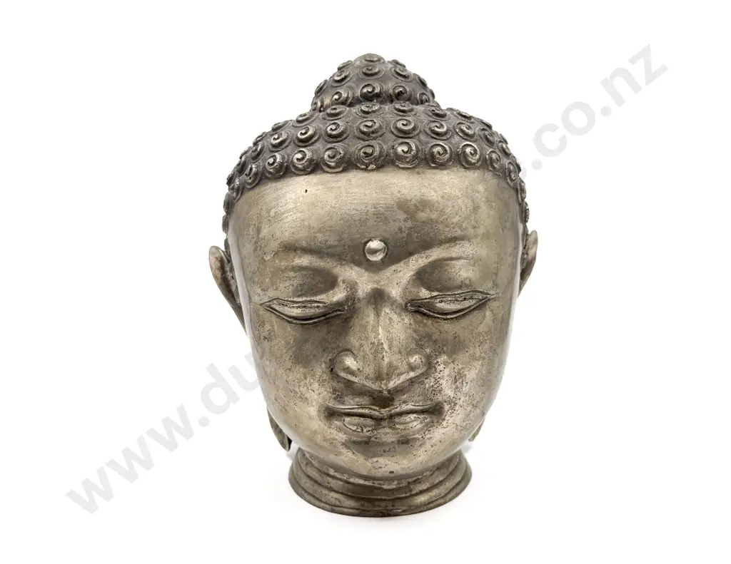 Large Brass Buddha Head Image 1++