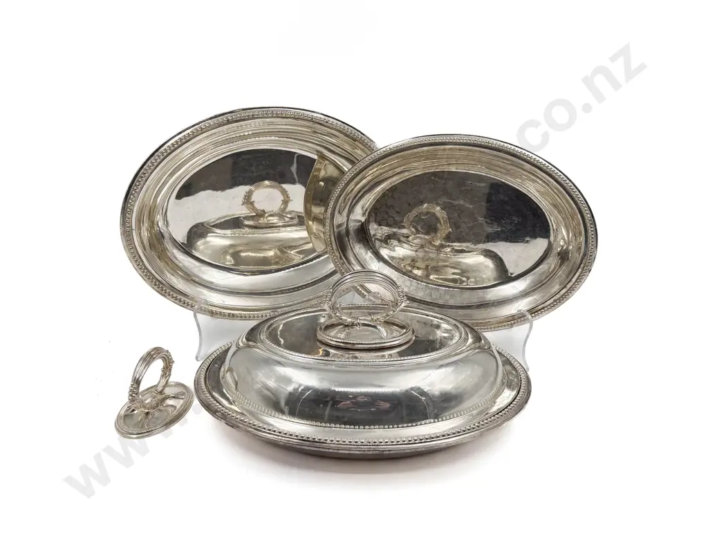 Pair of S/P Lidded Tureens Image 1++