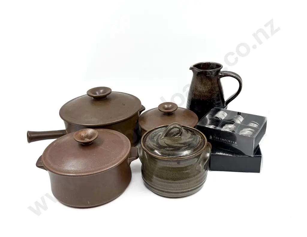 Three Pieces of Temuka Ovenware with Assorted Pottery Etc Image 1++