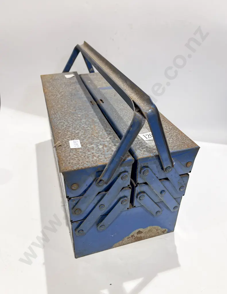 Vintage Tool Box and Assorted Tools Image 1++