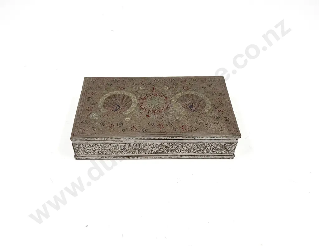 Indian Benares Brass Cig Box Image 1++