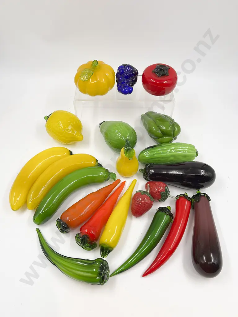 Box Qty of Assorted Glass Faux Fruit Image 1++