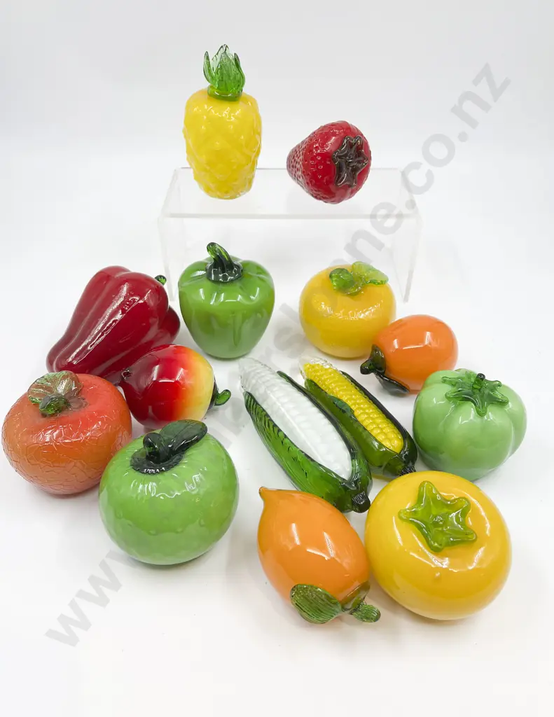 Box Qty of Assorted Glass Faux Fruit Image 1++