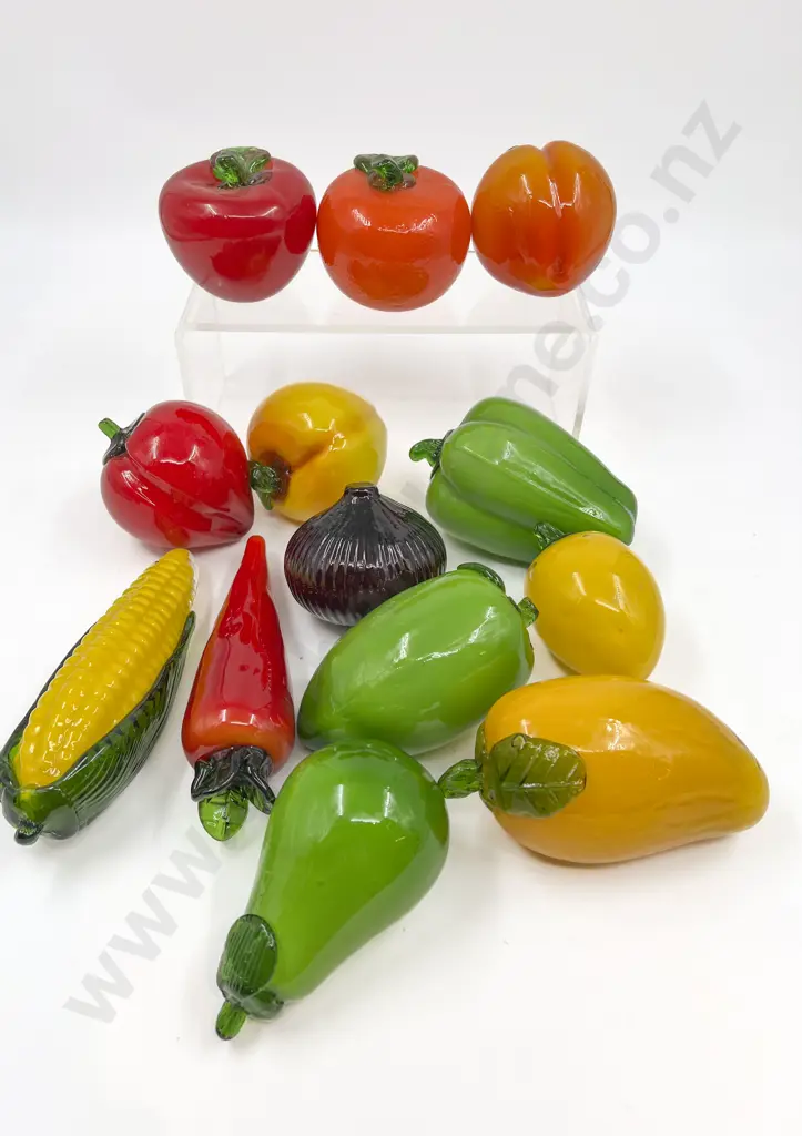 Box Qty of Assorted Glass Faux Fruit Image 1++