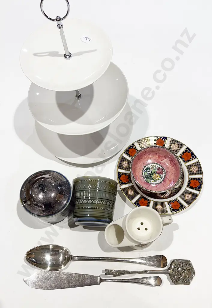Three Tier Cake Plate Together with assorted China Image 1++