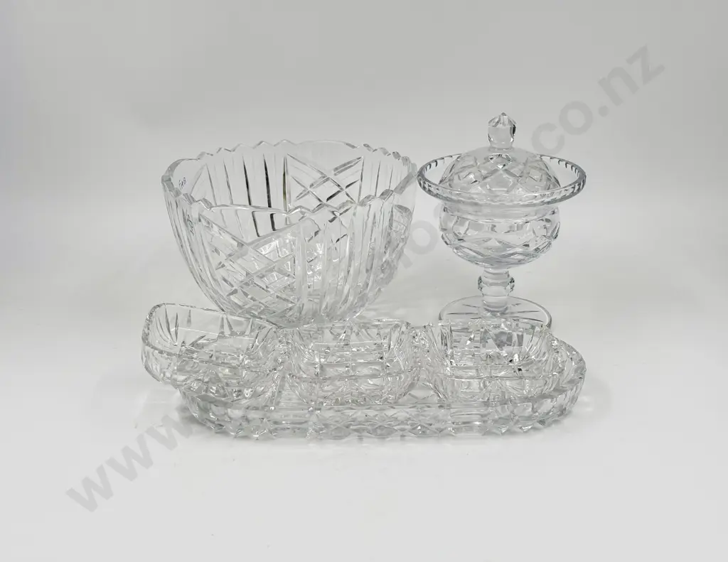 Tall Crystal Bowl and Assorted Others Image 1++