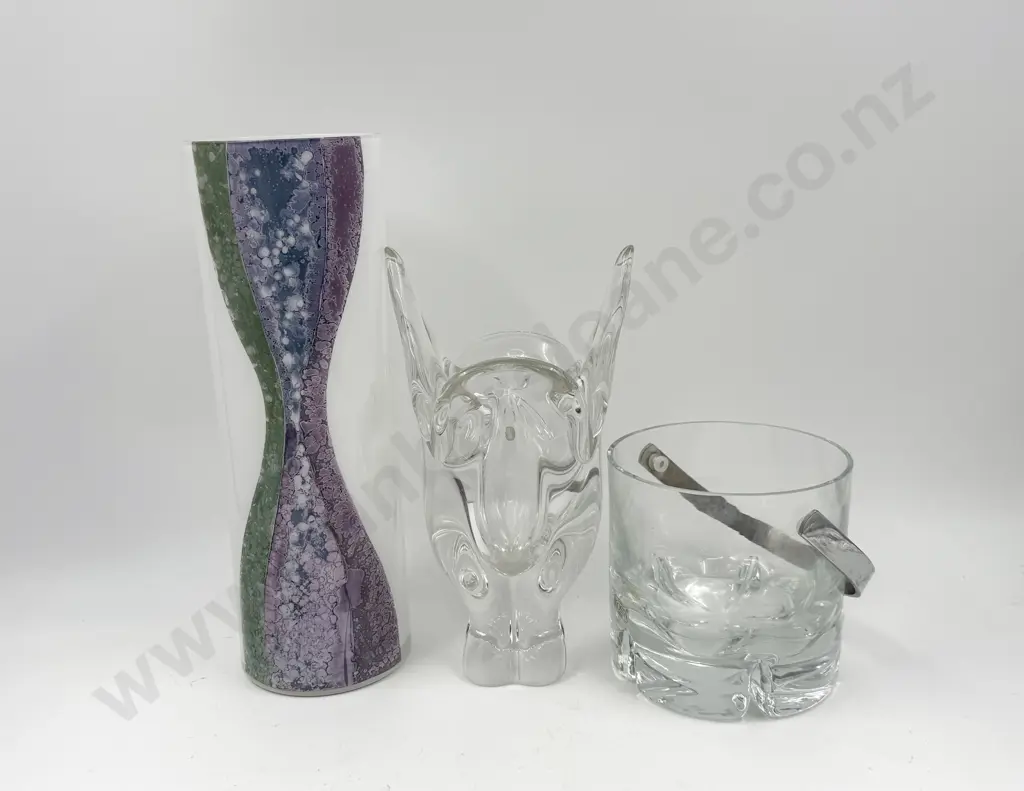 Bohemia Glass Vase With Art Glass Vase and Other Image 1++