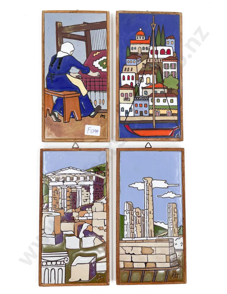 Morris & James Terracotta Wall Hanging Tiles x 4 Image 1++
