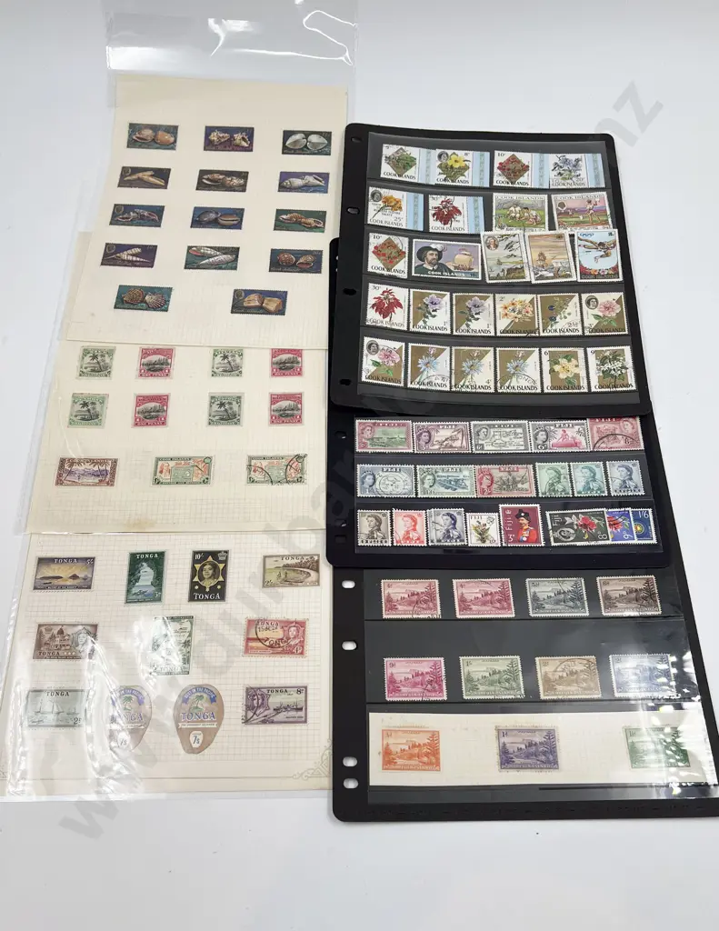 Pacific Island Vintage Stamps Nuie Tokelau Tonga Fiji Pitcairn and Norfolk Islands and Others Image 1++