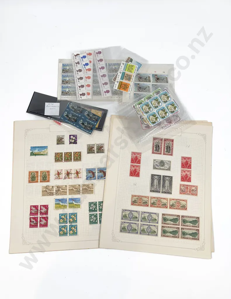 NZ Mint Blocks Miniature Sheets with Pictorials on Album Pages Image 1++