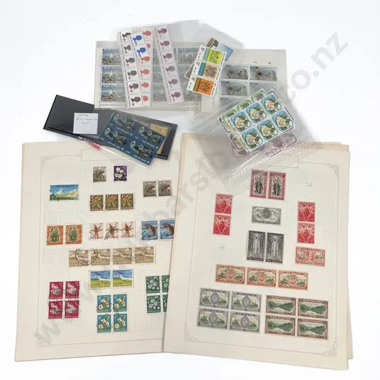 NZ Mint Blocks Miniature Sheets with Pictorials on Album Pages