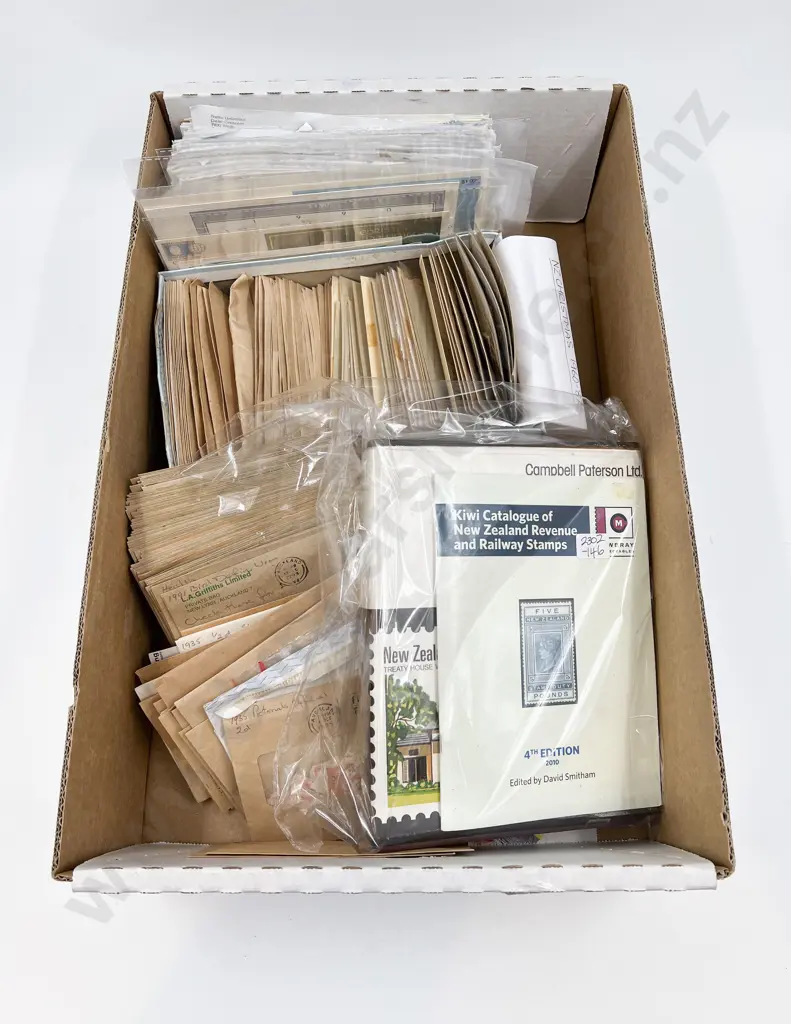 NZ Loose Semi Sorted Stamps including Christmas Postal Histories and Assorted Image 1++