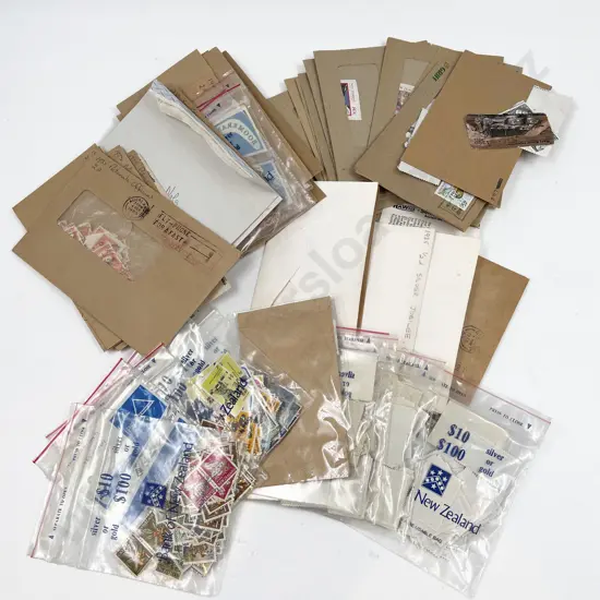 NZ Loose Semi Sorted Stamps including Christmas Postal Histories and Assorted