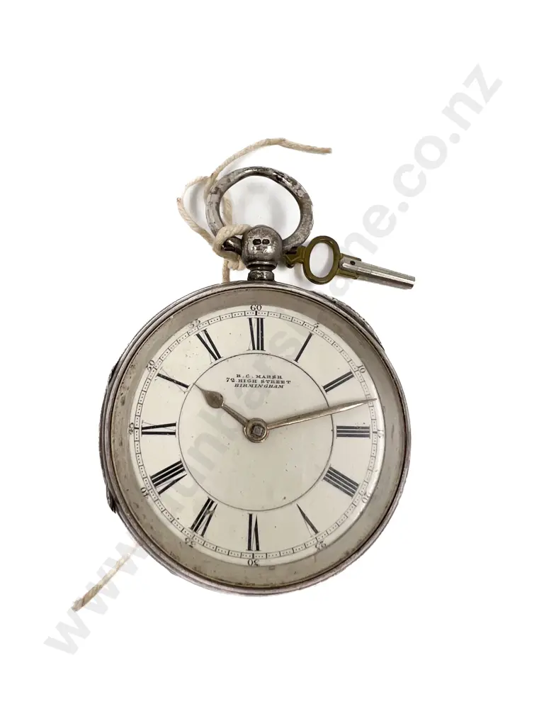 S/S Open Face Pocket Watch by Robert Roskell Liverpool fusee movement still with diamond Image 1++