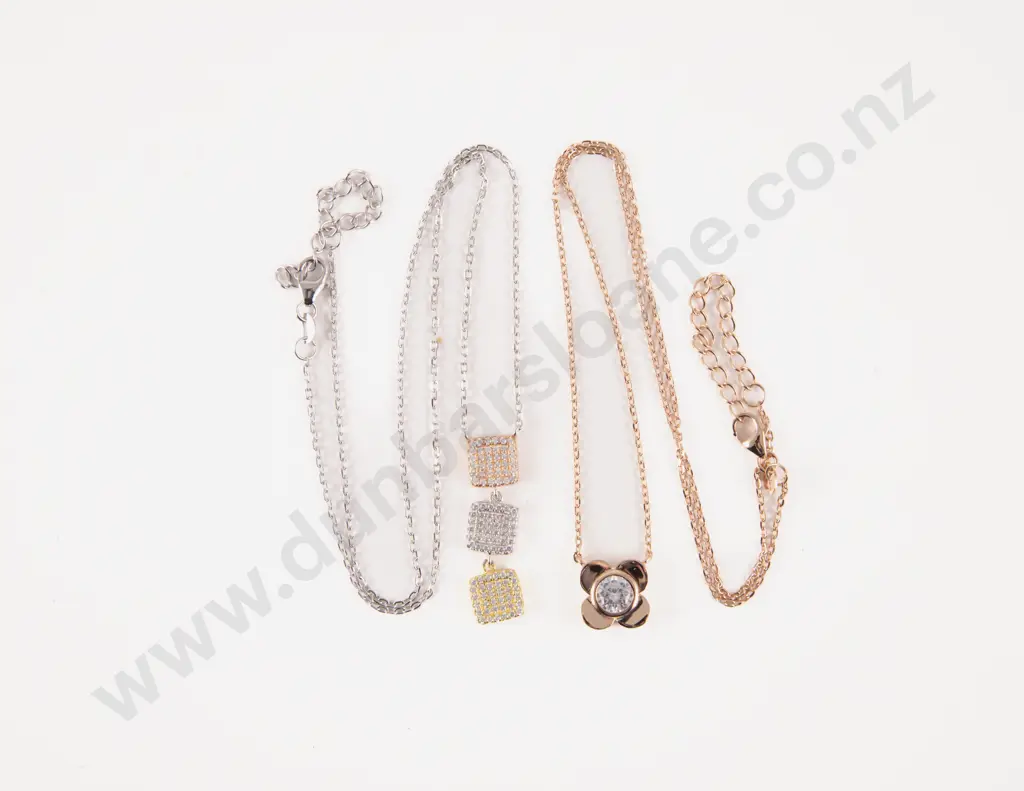 Two S/S Crystal Necklaces Image 1++