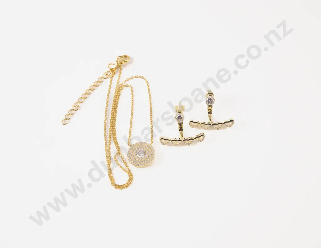 S/S Crystal Necklace and Earrings Image 1++