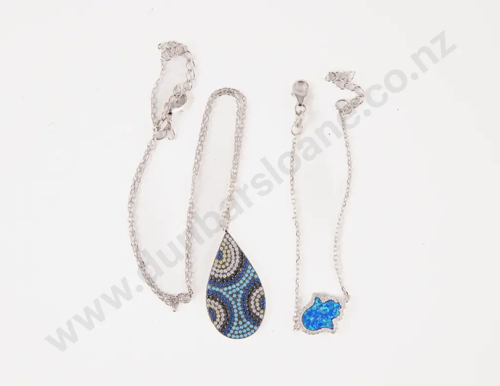 S/S Crystal Necklace and Bracelet Image 1++