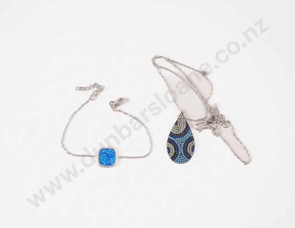 S/S Crystal Necklace and Bracelet Image 1++
