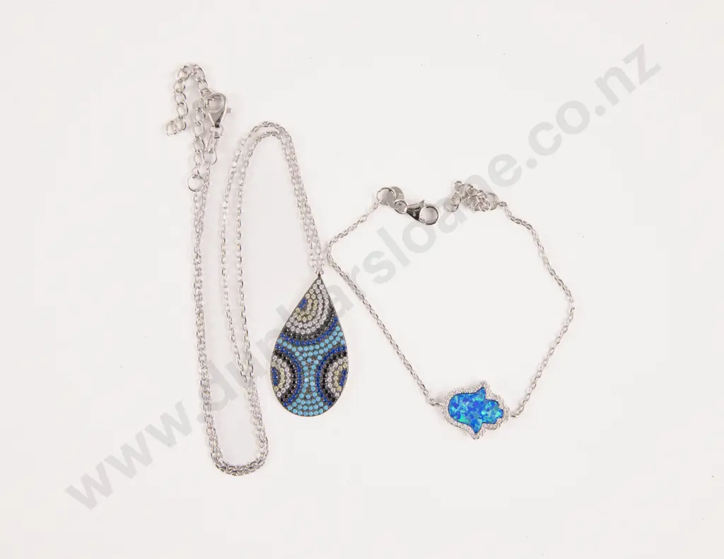 S/S Crystal Necklace and Bracelet Image 1++