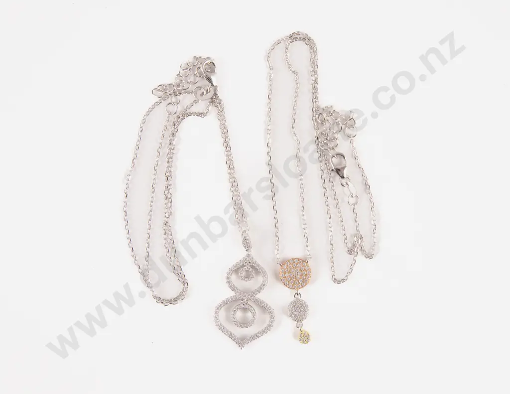 Two S/S Crystal Necklaces Image 1++