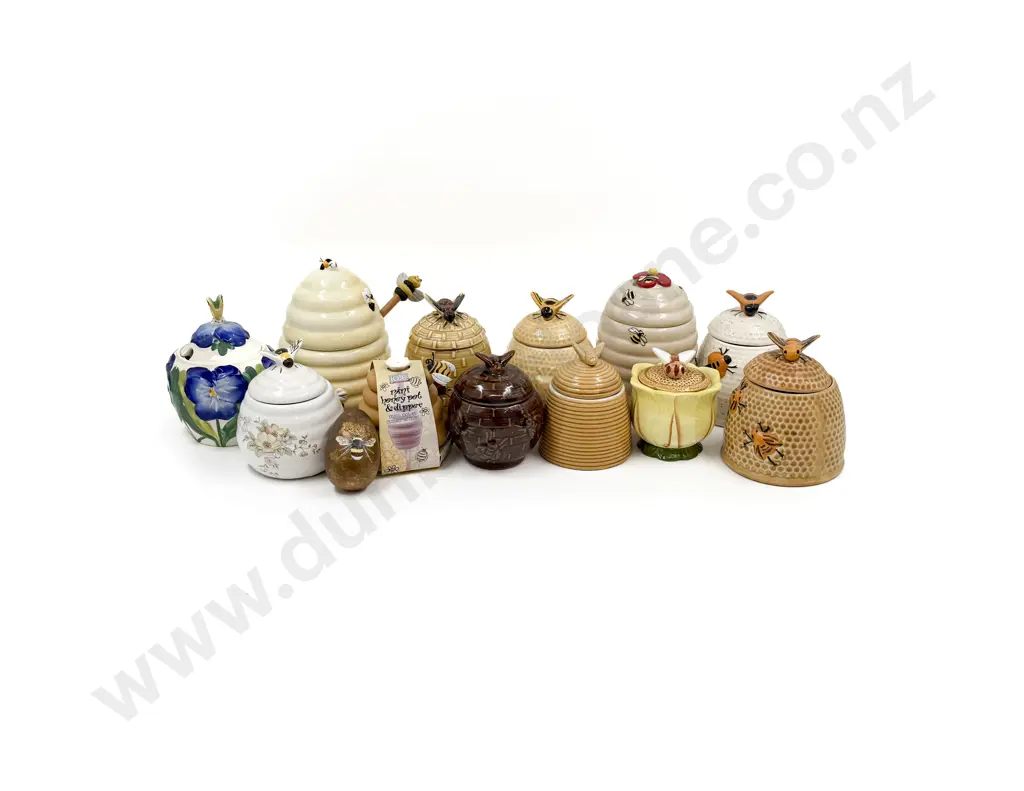Collection of Assorted Honey Pots Image 1++