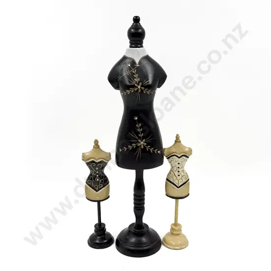 Three Small Assorted Handpainted Mannequin Torso