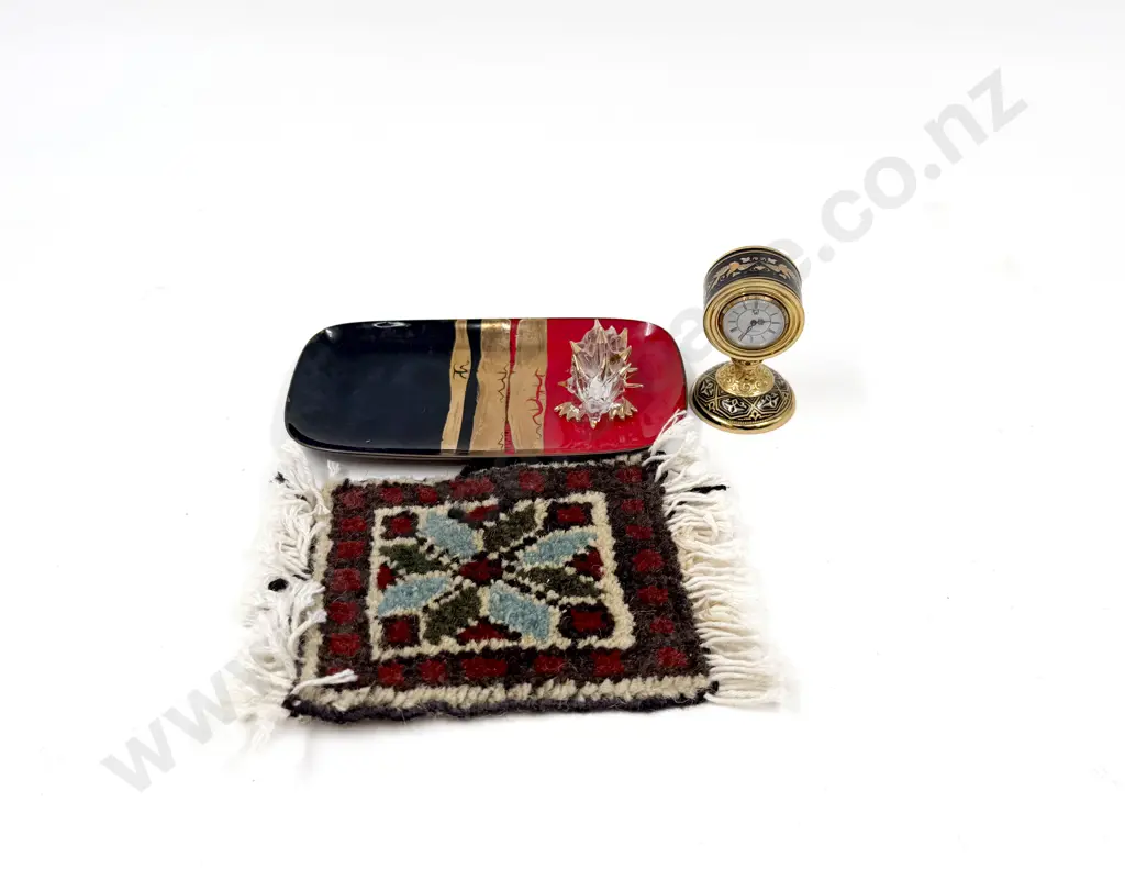 Quantity of Assorted incl Small Decorative Clock on Enamelled Dish etc Image 1++