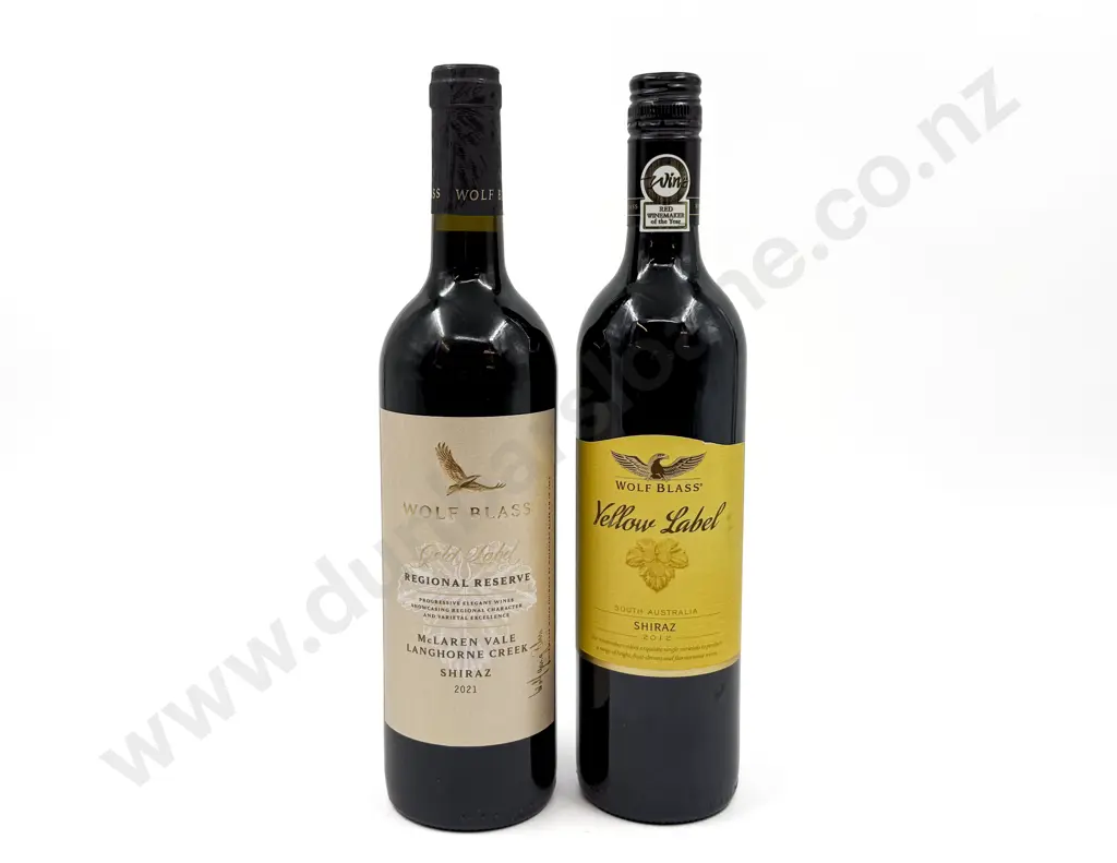 Two Bottles of Wolfblass Assorted Shiraz Image 1++