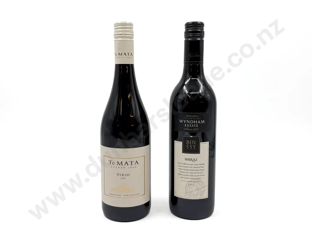 Two Bottles of Assorted Red Wine Image 1++