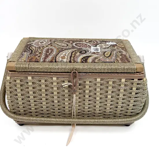 Small Sewing Basket & Assorted Accessories